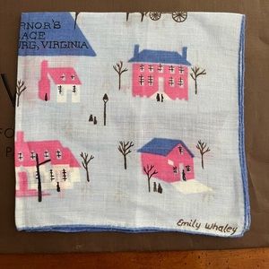 RARE EMILY WHALEY Vintage “Governor’s Palace Williamsburg, Virginia Hanky